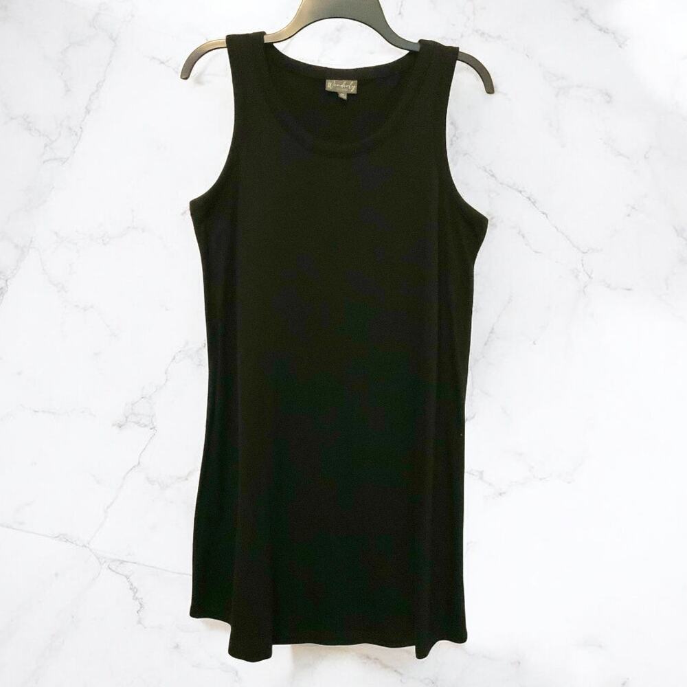 Wonderly Black Tank Top Mini Dress Sleeveless Medium